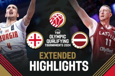 Georgia 🇬🇪 vs Latvia 🇱🇻 | Extended Highlights | FIBA OQT 2024 Latvia