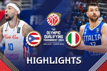 Puerto Rico 🇵🇷 vs Italy 🇮🇹 | Highlights | FIBA OQT 2024 Puerto Rico