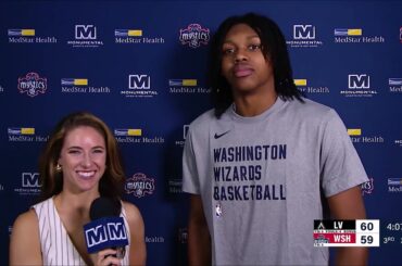 Washington Wizards NBA Draft Pick Bub Carrington Interview During WNBA Mystics vs Las Vegas Aces