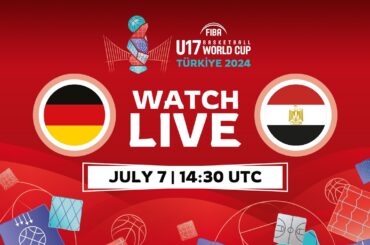 LIVE - Germany v Egypt | FIBA U17 Basketball World Cup 2024 | Class. Games 11-12