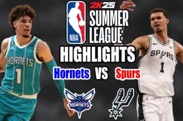 Charlotte Hornets vs San Antonio Spurs Highlights (07/06/2024) | 2024 NBA Summer League