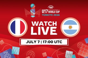 LIVE - France v Argentina | FIBA U17 Basketball World Cup 2024 | Class. Games 9-10