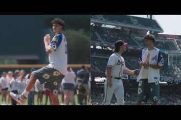 Zaccharie Risacher first pitch at the Atlanta Braves game!!