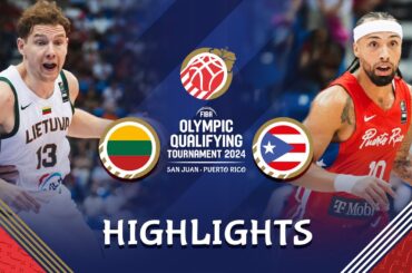 Final: Lithuania 🇱🇹 vs Puerto Rico 🇵🇷 | Highlights | FIBA OQT 2024 Puerto Rico