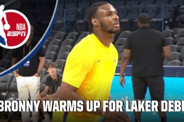 Bronny James warms up for his Summer League debut with Lakers | NBA on ESPN