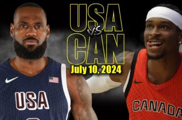 Team USA vs Canada Full Game Highlights - 2024 Olympics | July 10, 2024