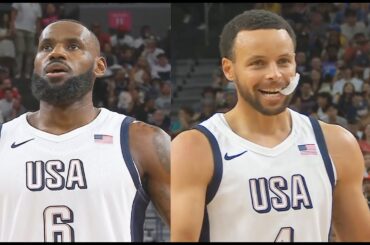 Team USA Basketball vs Canada With LeBron James & Stephen Curry! 2024 Team USA Basketball