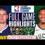 Denver Nuggets vs Milwaukee Bucks Full Game Highlights | NBA Las Vegas Summer League 2024