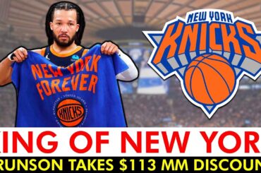 🚨 JALEN BRUNSON TAKES $113 MM DISCOUNT On New Contract Extension | New York Knicks News