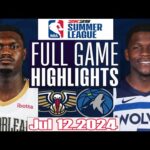 Minnesota Timberwolves vs New Orleans Pelicans Full Game Highlights | NBA Las Vegas Summer League