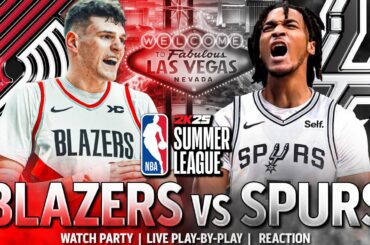 Portland Trail Blazers vs San Antonio Spurs LIVE | 2024 NBA Summer League