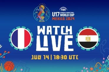 LIVE - France v Egypt | FIBA U17 Women's Basketball World Cup 2024 | Group Phase