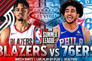 Portland Trail Blazers vs Philadelphia 76ers LIVE | 2024 NBA Summer League