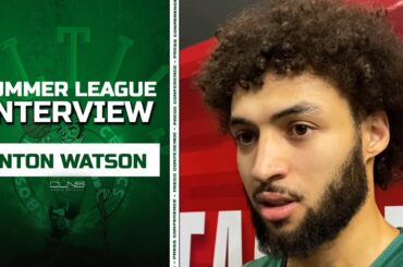 Anton Watson Says He Will Shoot More Threes in Celtics vs Lakers | Summer League