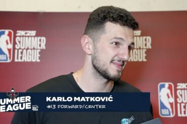 Karlo Matković on big performance in Game 3 vs. Spurs | 2024 NBA Summer League Postgame