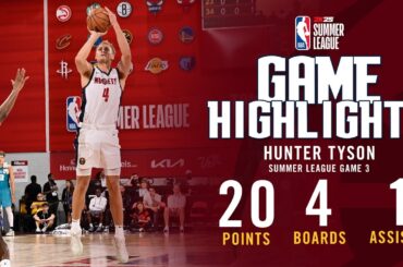 Hunter Tyson Full Game Three Highlights vs. Hornets 🎥 | NBA2k Summer League