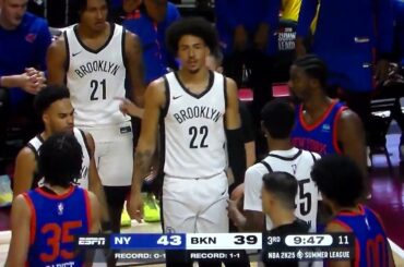 Technical fouls called on Nets' Clowney, Knicks' Washington Jr. in NBA summer league