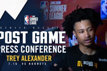 Trey Alexander Full Post Game Press Conference vs. Hornets 🎙 | NBA Summer League