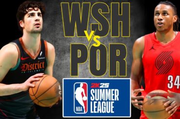 Portland Trail Blazers vs Washington Wizards Full Game Highlights | 2024 NBA Summer League