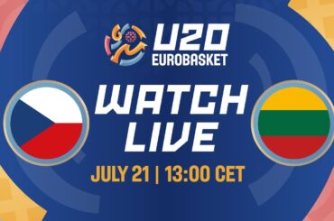 LIVE - Czechia v Lithuania | FIBA U20 EuroBasket 2024 | Class. Game 5-6