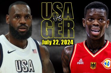 Team USA vs Germany Full Game Highlights - 2024 Olympics | July 22, 2024