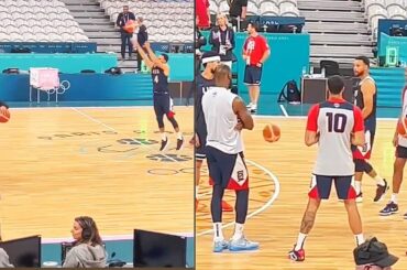 Stephen Curry SHOWS Out Half Court Shot In Front Of Team USA Basketball At 2024 Olympics Practice!