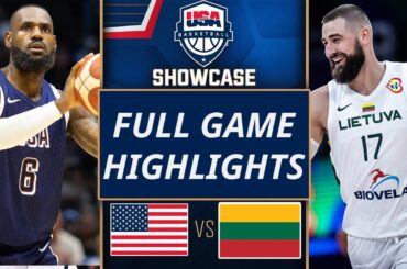 USA vs Lithuania  [ FULL GAME ] | Olympics Paris 2024 Today | USA Basketball Showcase.