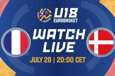 Group Phase | France v Denmark | Full Basketball Game | FIBA U18 EuroBasket 2024