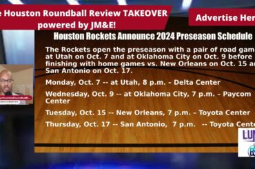 Rockets Announce 2024 Preseason Schedule. RIP, Gene Peterson.