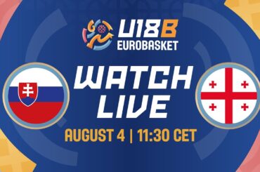 LIVE - Slovakia v Georgia | FIBA U18 EuroBasket 2024 Division B | Class. Game 15-16