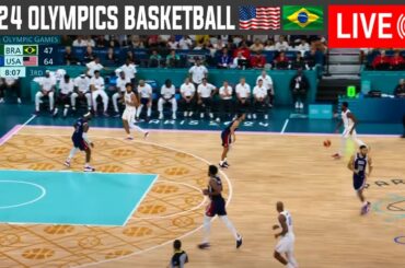 🔴 Team USA vs Brazil FULL GAME | Olympic Men’s Basketball Quarterfinals | Aug 7, 2024 - NBA 2K24