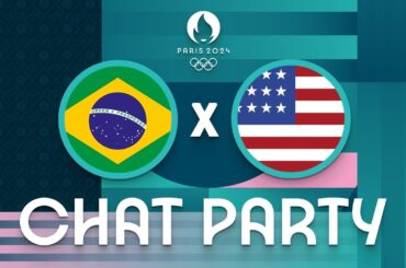 Brazil v USA | Men's Olympic Basketball Tournament Paris 2024 | Chat Party ⚡🏀