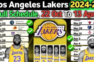 Los Angeles Lakers Schedule 2024-2025 |  #NBA