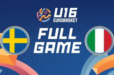 Group Phase | Sweden v Italy | Full Basketball Game | FIBA U16 Women's EuroBasket 2024