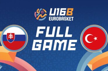 Group Phase | Slovakia v Türkiye | Full Basketball Game | FIBA U16 Women's EuroBasket 2024 Div. B