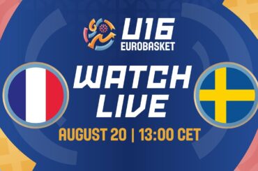 LIVE - France v Sweden | FIBA U16 Women's EuroBasket 2024 | Round of 16