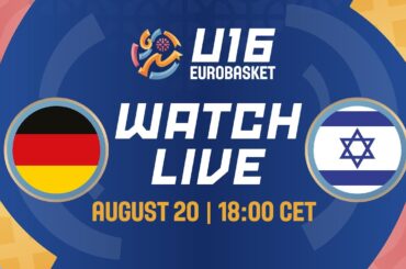 LIVE - Germany v Israel | FIBA U16 Women's EuroBasket 2024 | Round of 16