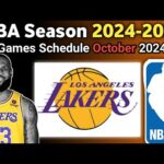 Los Angeles Lakers Schedule 2024 October Matches | NBA New Update