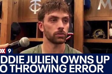 Twins 2B Eddie Julien owns up to costly throwing error in loss