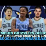 MEMPHIS GRIZZLIES OFFICIAL NEW & IMPROVED COMPLETE LINE UP THIS 2024-2025 NBA SEASON