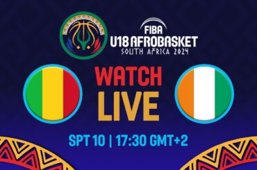 Group Phase | Mali v Côte d'Ivoire | Full Basketball Game | FIBA U18 AfroBasket 2024