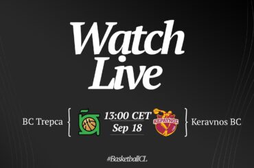 LIVE - BC Trepca v Keravnos BC | Basketball Champions League 2024-25 | Qualification Rounds