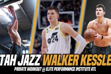 7 Foot Utah Jazz Center WALKER KESSLER gets Preseason workout in Atlanta ‼️🔥