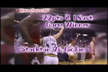 John Stockton breaks Michael Jordan’s ankles and hits game winner finishing with 22pts & 18 ast