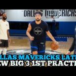 DALLAS MAVERICKS LATEST NEW BIG 3 1ST PRACTICE | HEADBAND KLAY,UNCLE DREW & LUKA MAGIC | MAVS UPDATE