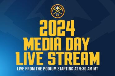 Denver Nuggets Media Day Press Conference 9/26/24