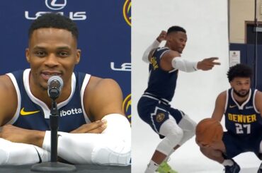 Russell Westbrook first look in Denver uniform & reacts to signing with Nuggets