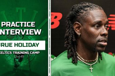 Jrue Holiday Talks Workouts with Lonnie Walker IV | Celtics Practice