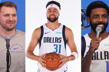 "That was a Big Splash" - Kyrie Irving, Luka Doncic & Klay Thompson Talk The New Look Mavs & More!