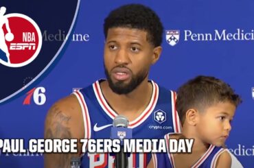 Paul George 76ers MEDIA DAY 🎤 Playing w/ Embiid & Maxey, playoff hopes & more | NBA on ESPN